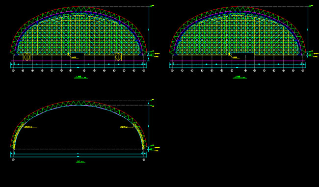 东乡县跨度110米，拱高35_7米煤棚网架